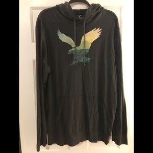 American Eagle Men’s Graphic Lightweight Hoodie Shirt LT Large Tall New